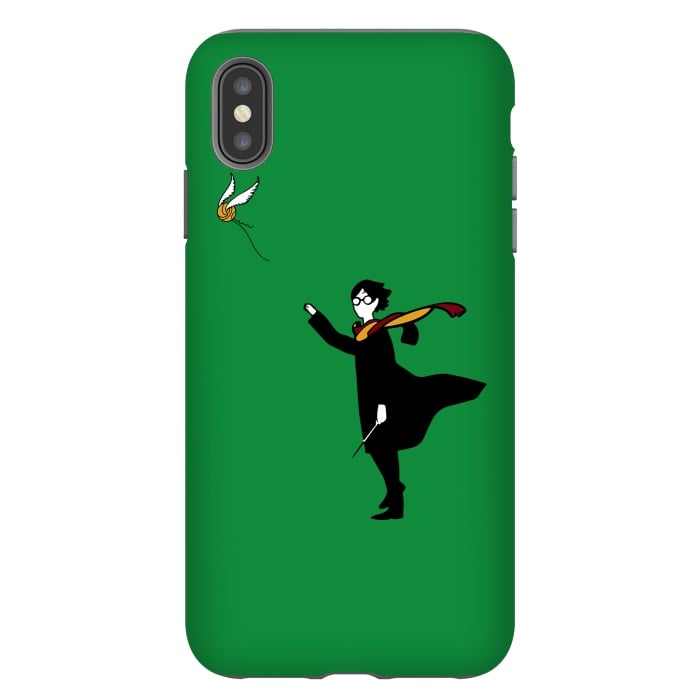 iPhone Xs Max StrongFit Harry Potter Banksy Balloon by Alisterny