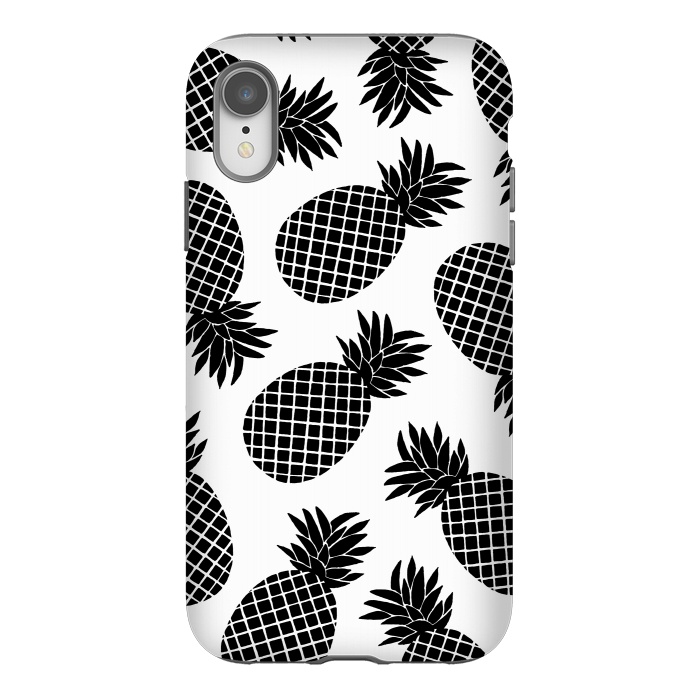 iPhone Xr StrongFit Pineapple In Black  by Amaya Brydon