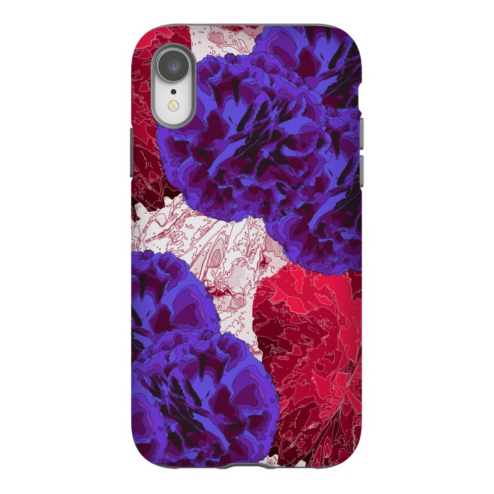 iPhone Xr StrongFit Outlined Flowers by Zala Farah