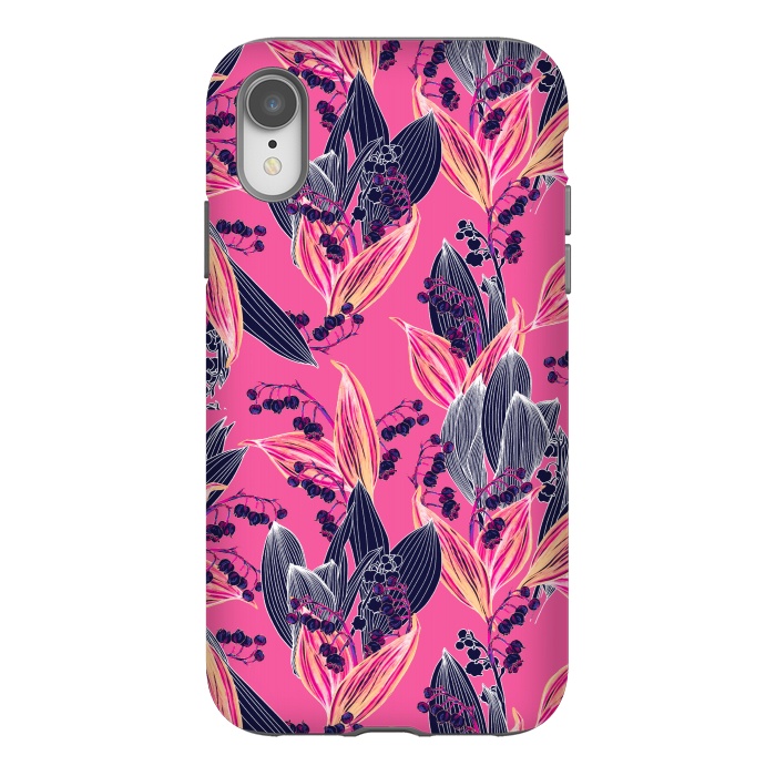 iPhone Xr StrongFit Acidic Floral by Victoria Krupp-Rombalski