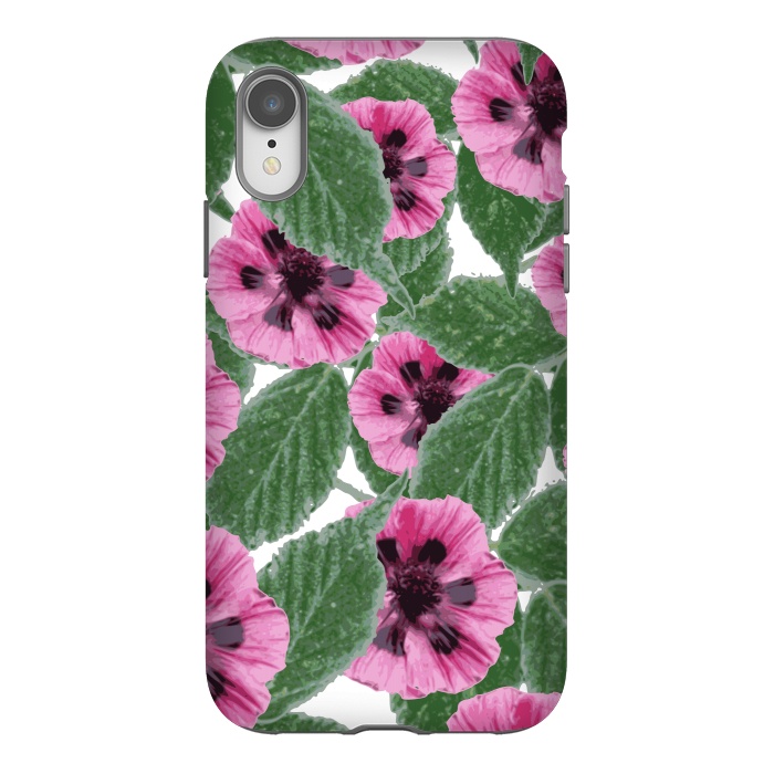iPhone Xr StrongFit Pink Poppies by Zala Farah