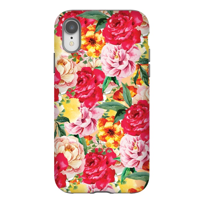 iPhone Xr StrongFit Red Roses by Rossy Villarreal