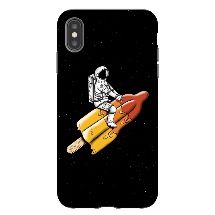iPhone Xs Max StrongFit Astronaut Melted Rocket by Coffee Man