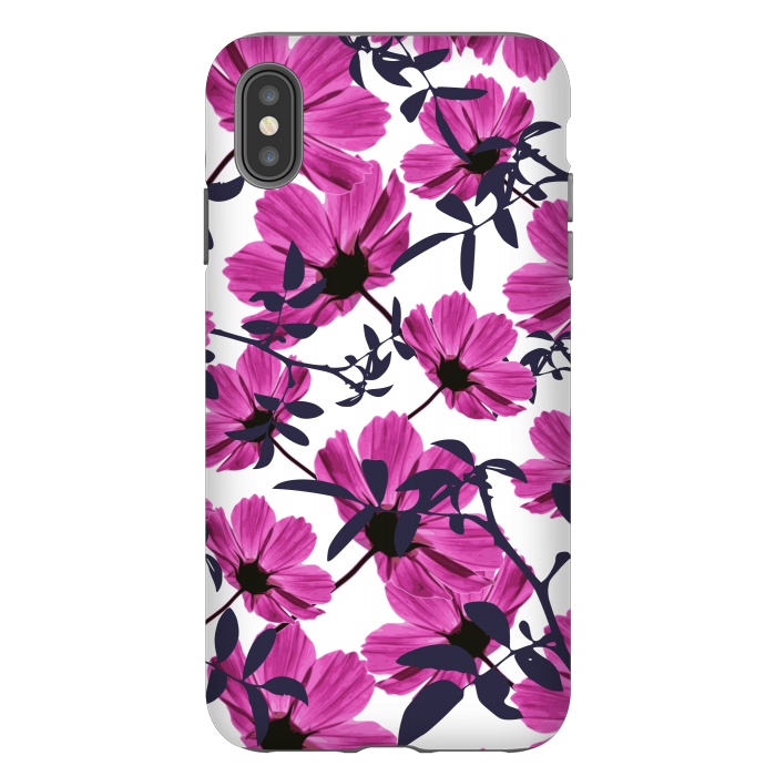 iPhone Xs Max StrongFit Floral Explorers  (White)  by Zala Farah