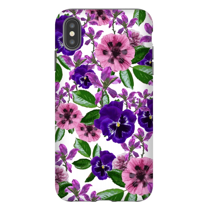 iPhone Xs Max StrongFit White Floral Garden by Zala Farah