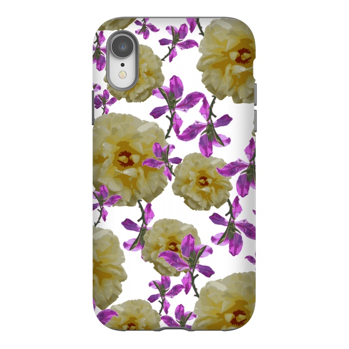 iPhone Xr StrongFit Flowers + Purple Vines by Zala Farah