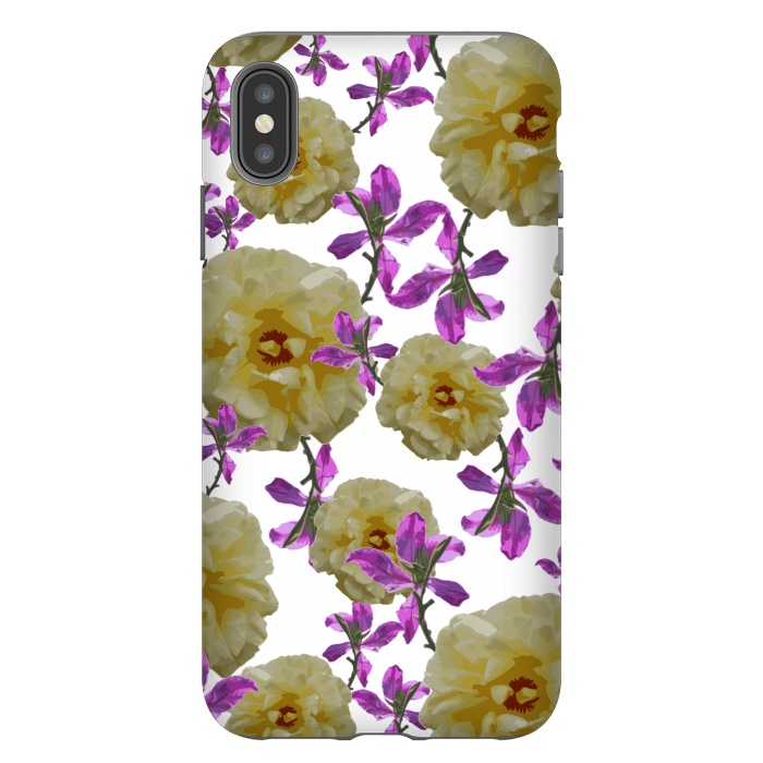 iPhone Xs Max StrongFit Flowers + Purple Vines by Zala Farah