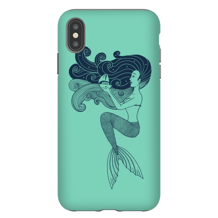 iPhone Xs Max StrongFit Mermaid Night green by Coffee Man