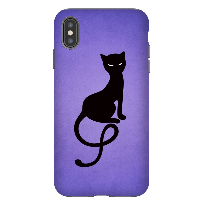 iPhone Xs Max StrongFit Purple Gracious Evil Black Cat by Boriana Giormova