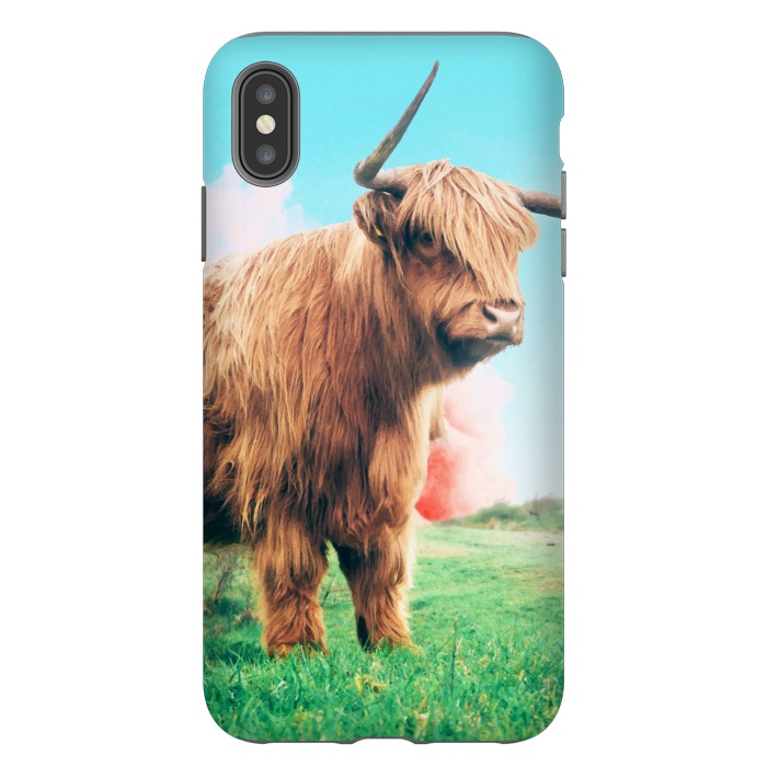 iPhone Xs Max StrongFit Highland Cow by Uma Prabhakar Gokhale