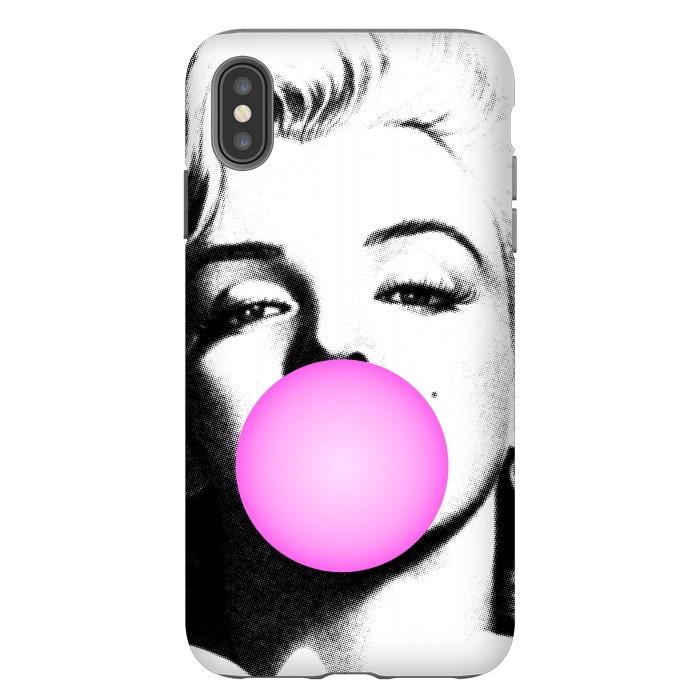 iPhone Xs Max StrongFit Marilyn Chewing Gum Bubble by Mitxel Gonzalez