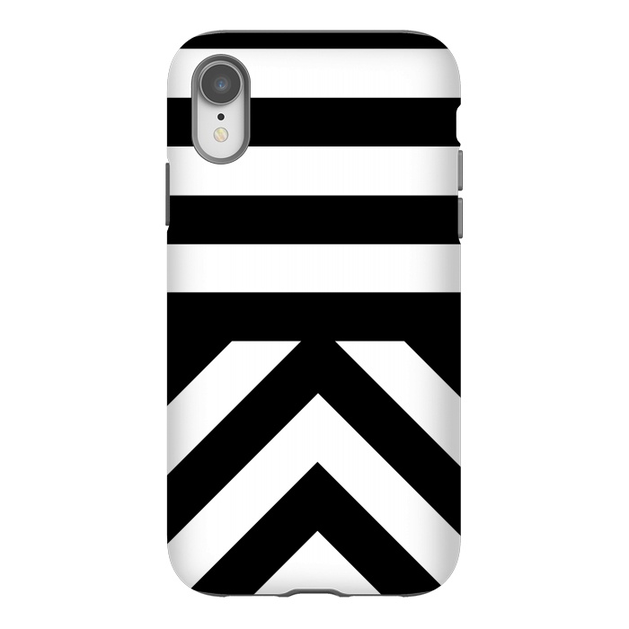 iPhone Xr StrongFit Black Stripes by Caitlin Workman