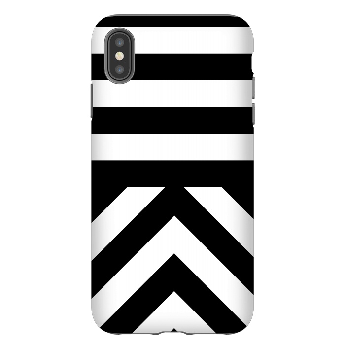 iPhone Xs Max StrongFit Black Stripes by Caitlin Workman