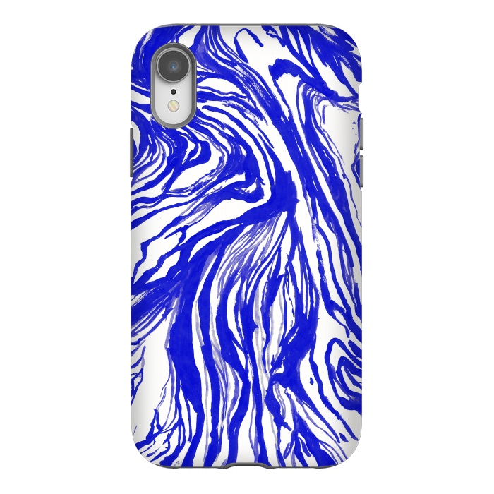 iPhone Xr StrongFit Marble Royal by Caitlin Workman