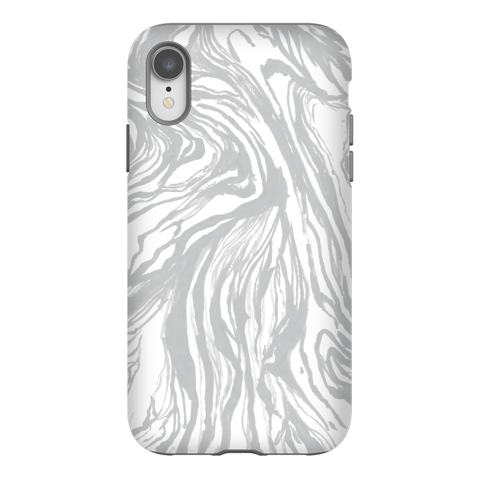 iPhone Xr StrongFit Gray Marble by Caitlin Workman