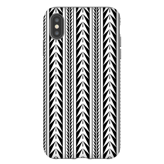 iPhone Xs Max StrongFit Edgy Black Stripes by Caitlin Workman