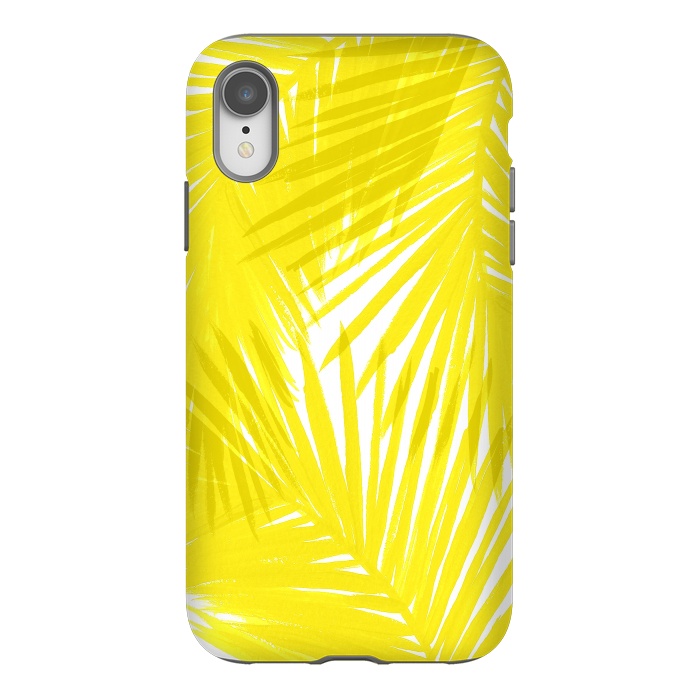 iPhone Xr StrongFit Yellow Palms by Caitlin Workman