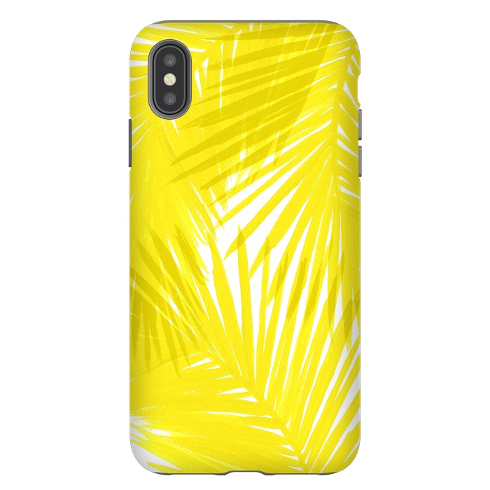 iPhone Xs Max StrongFit Yellow Palms by Caitlin Workman