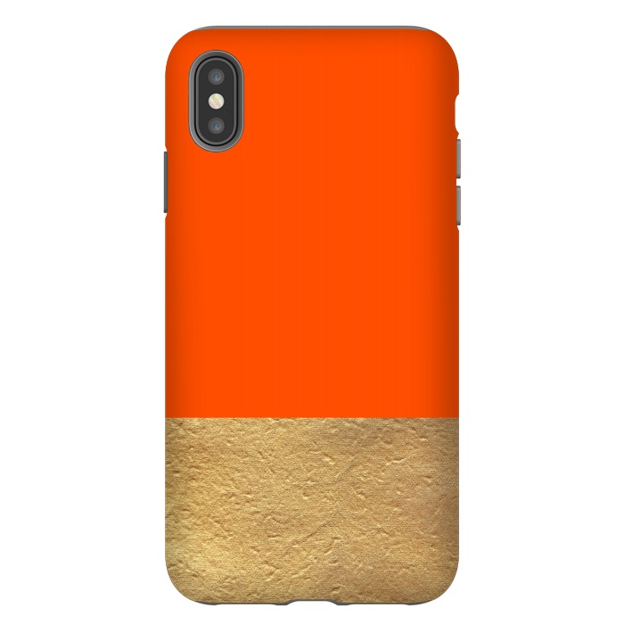 iPhone Xs Max StrongFit Color Block Red and Gold by Caitlin Workman