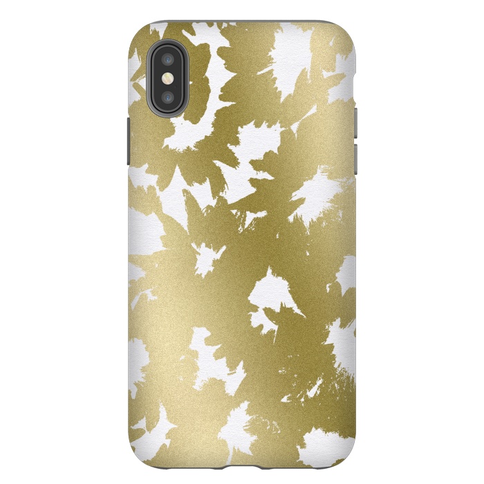 iPhone Xs Max StrongFit Gold Floral by Caitlin Workman