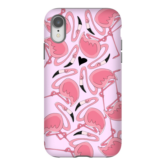 iPhone Xr StrongFit Flamingo Love by Alice De Marco