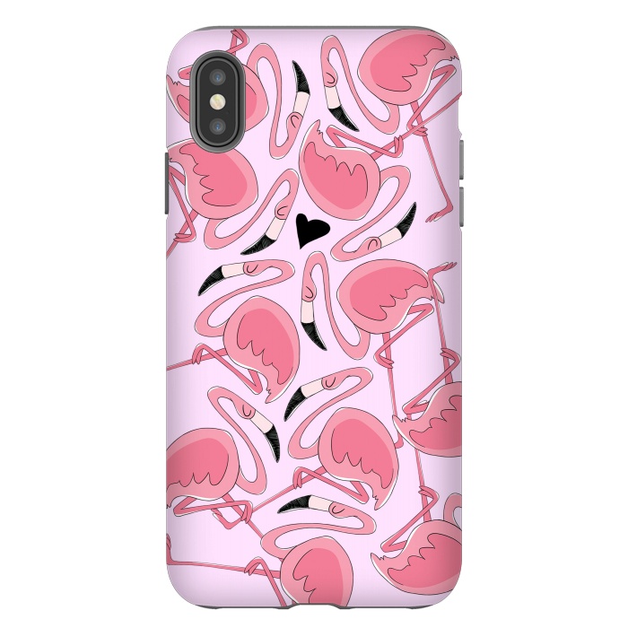 iPhone Xs Max StrongFit Flamingo Love by Alice De Marco