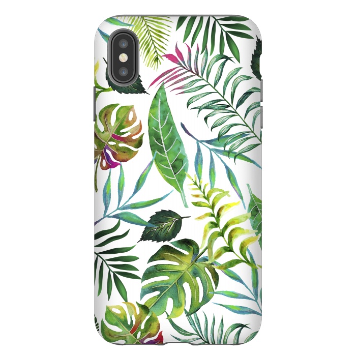 iPhone Xs Max StrongFit Tropical Flora by Uma Prabhakar Gokhale