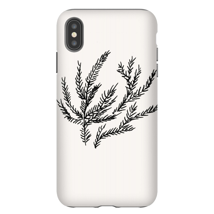 iPhone Xs Max StrongFit Summer Coral Fern by Caitlin Workman