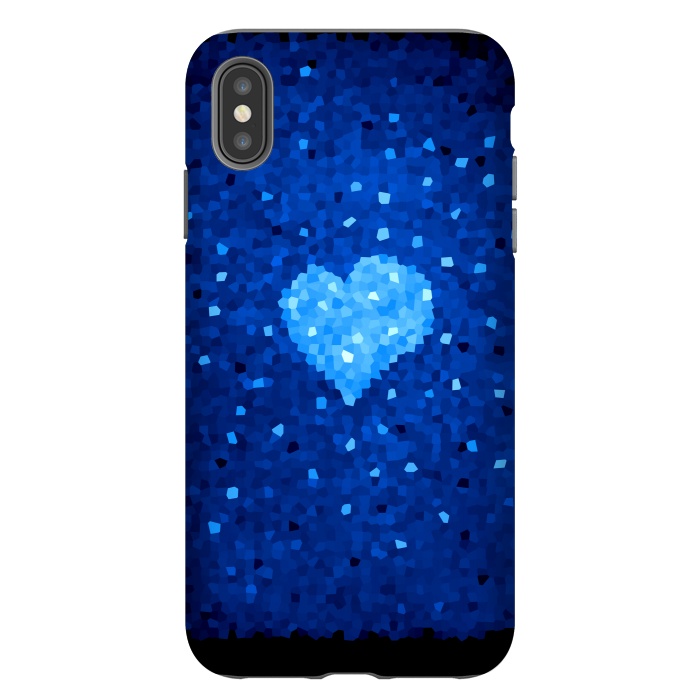 iPhone Xs Max StrongFit Winter Blue Crystal Heart by Boriana Giormova