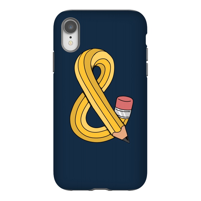 iPhone Xr StrongFit ampersand pencil by Coffee Man