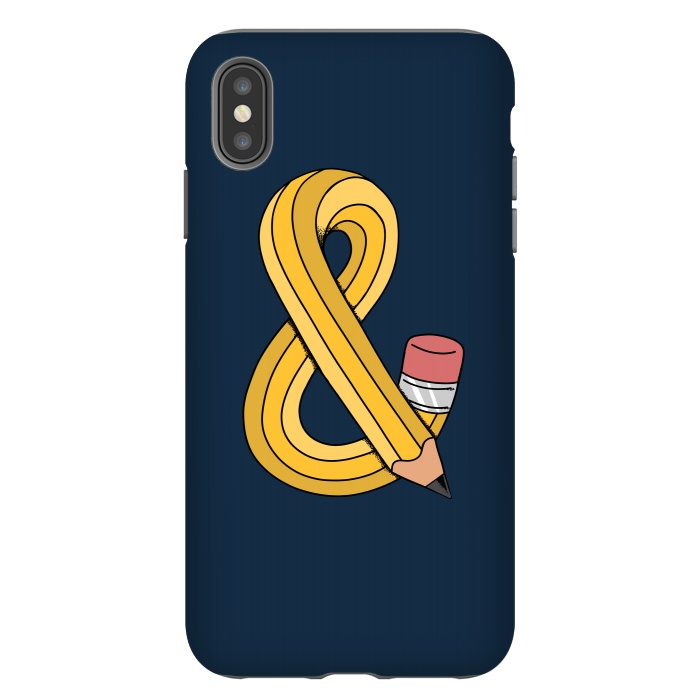 iPhone Xs Max StrongFit ampersand pencil by Coffee Man