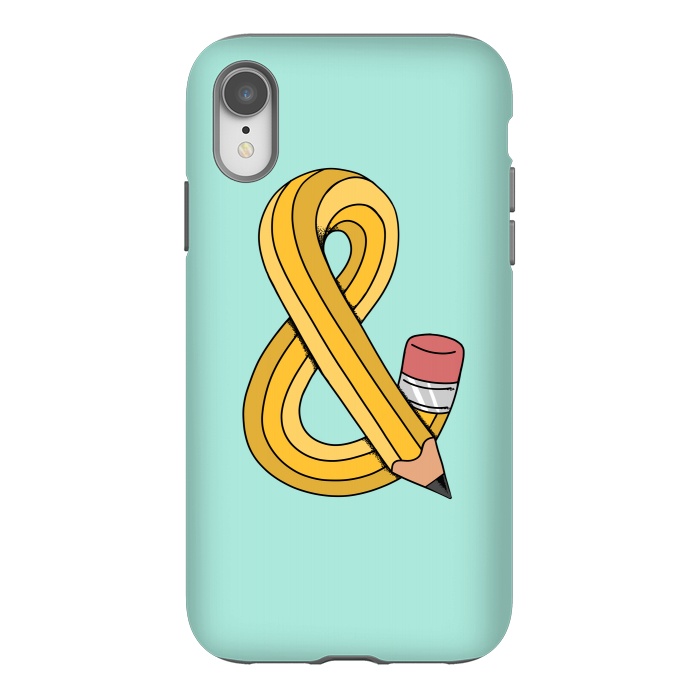 iPhone Xr StrongFit Ampersand Pencil Green by Coffee Man