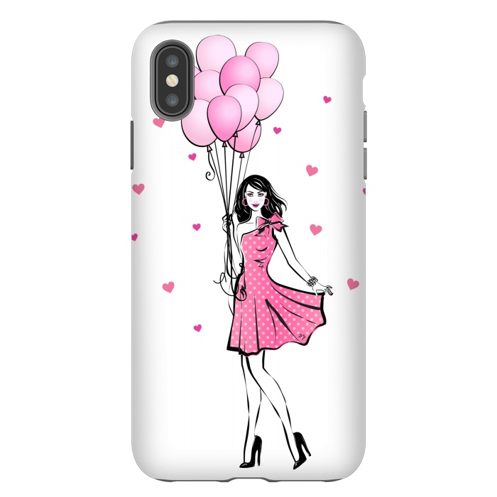 iPhone Xs Max StrongFit Girl with balloons by Martina