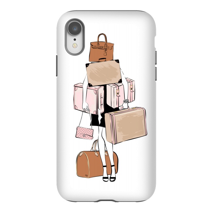 iPhone Xr StrongFit Woman with luggage by Martina