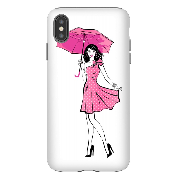 iPhone Xs Max StrongFit Pretty girl with umbrella by Martina