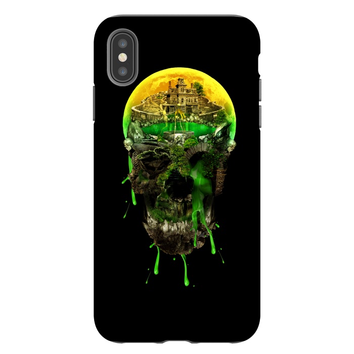 iPhone Xs Max StrongFit Haunted Skull by Riza Peker