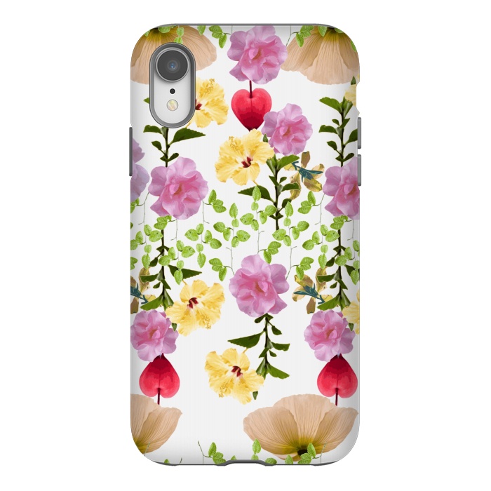iPhone Xr StrongFit Colorful Flower Collage by Zala Farah