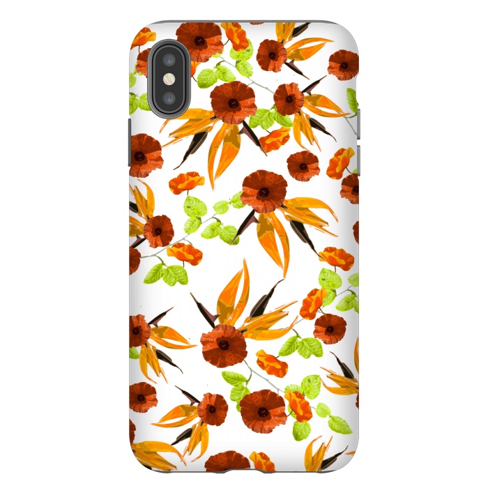 iPhone Xs Max StrongFit Orange Poppy Star by Zala Farah