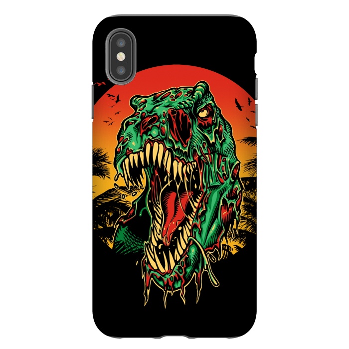 iPhone Xs Max StrongFit Zombie T-Rex by Branko Ricov