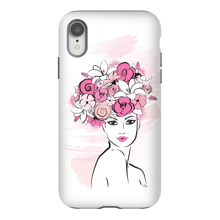iPhone Xr StrongFit Flower Crown Girl by Martina
