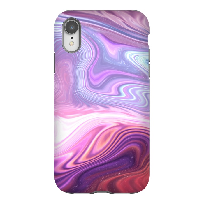 iPhone Xr StrongFit Purple Marble by Martina