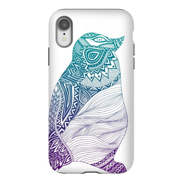 iPhone Xr StrongFit Penguin by Pom Graphic Design