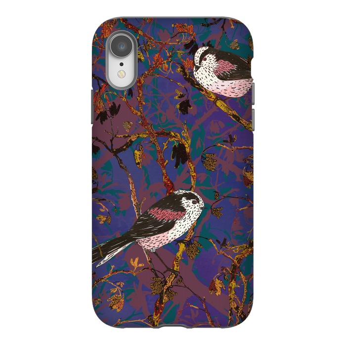 iPhone Xr StrongFit Long-tailed Tits by Lotti Brown
