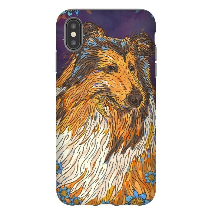 iPhone Xs Max StrongFit Rough Collie by Lotti Brown