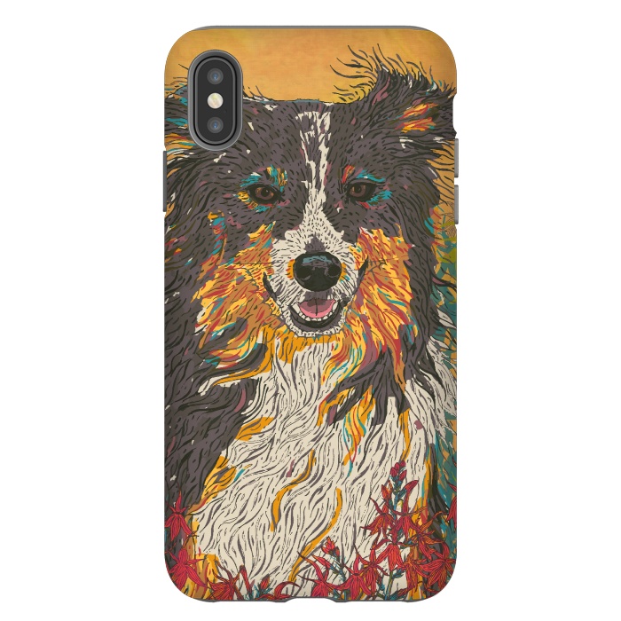 iPhone Xs Max StrongFit Border Collie by Lotti Brown