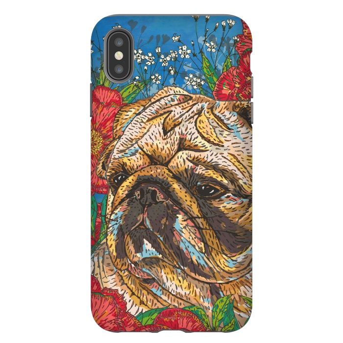 iPhone Xs Max StrongFit Pug by Lotti Brown