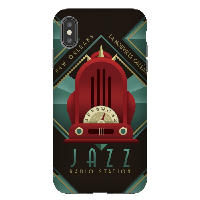 iPhone Xs Max StrongFit Deco Jazz Radio Station by Dellán