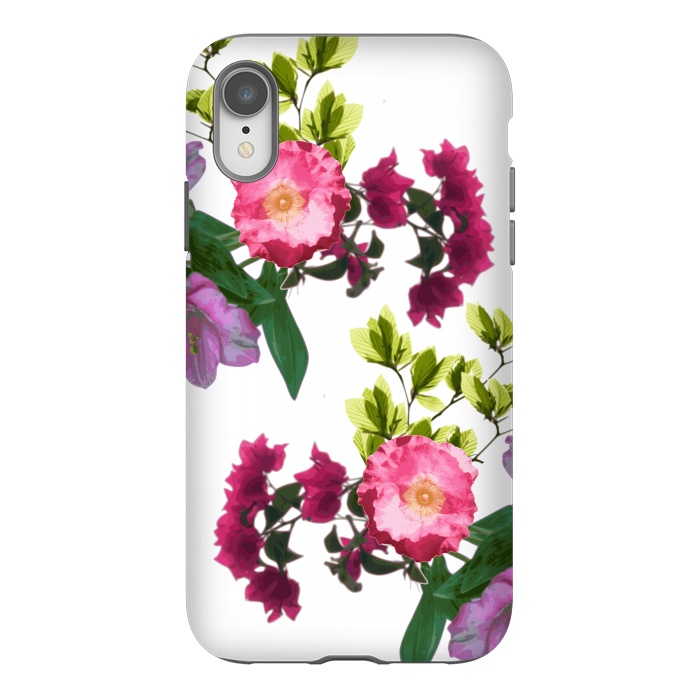 iPhone Xr StrongFit Colorful Floral Print by Zala Farah
