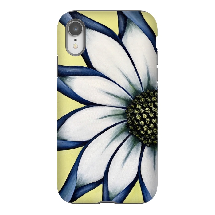 iPhone Xr StrongFit White African Daisy by Denise Cassidy Wood