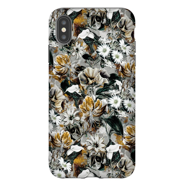 iPhone Xs Max StrongFit Floral Gold by Riza Peker
